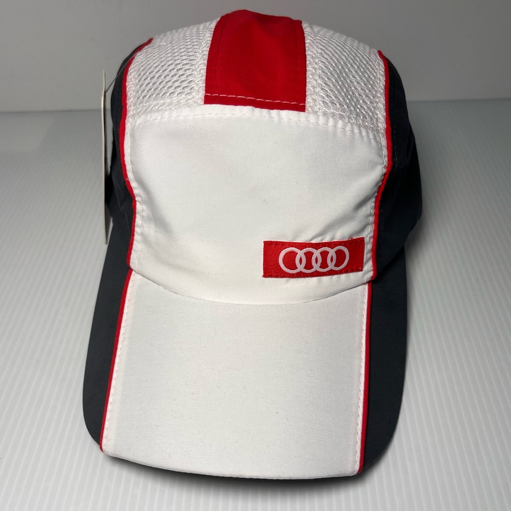 Audi 6 Panel Logo Embroidered Waterresitant Lightweight w/mesh inserts hat